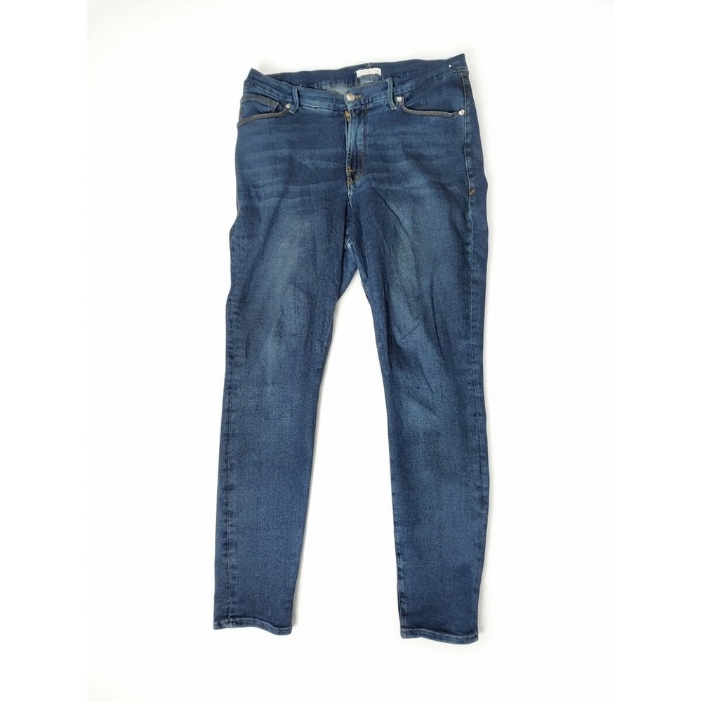 Good American Good Legs Skinny Jeans Blue Medium Wash High Rise Size 14 32